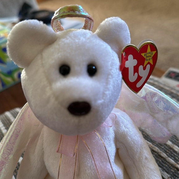 1998 Halo Beanie Baby with Brown Nose and Black Eyes Error - Picture 2 of 6